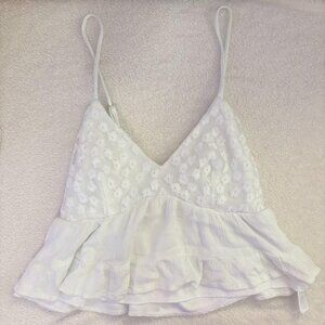 White flowy top